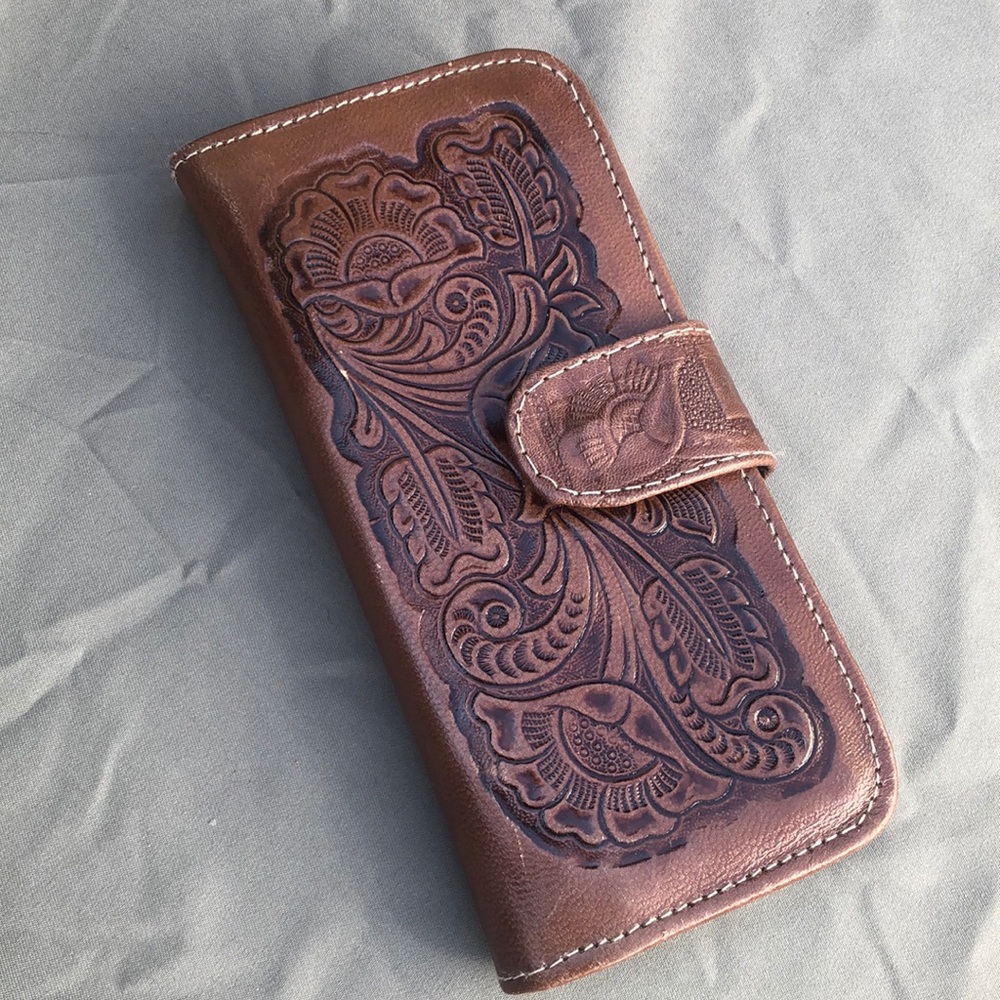 Leather cowboy wallet